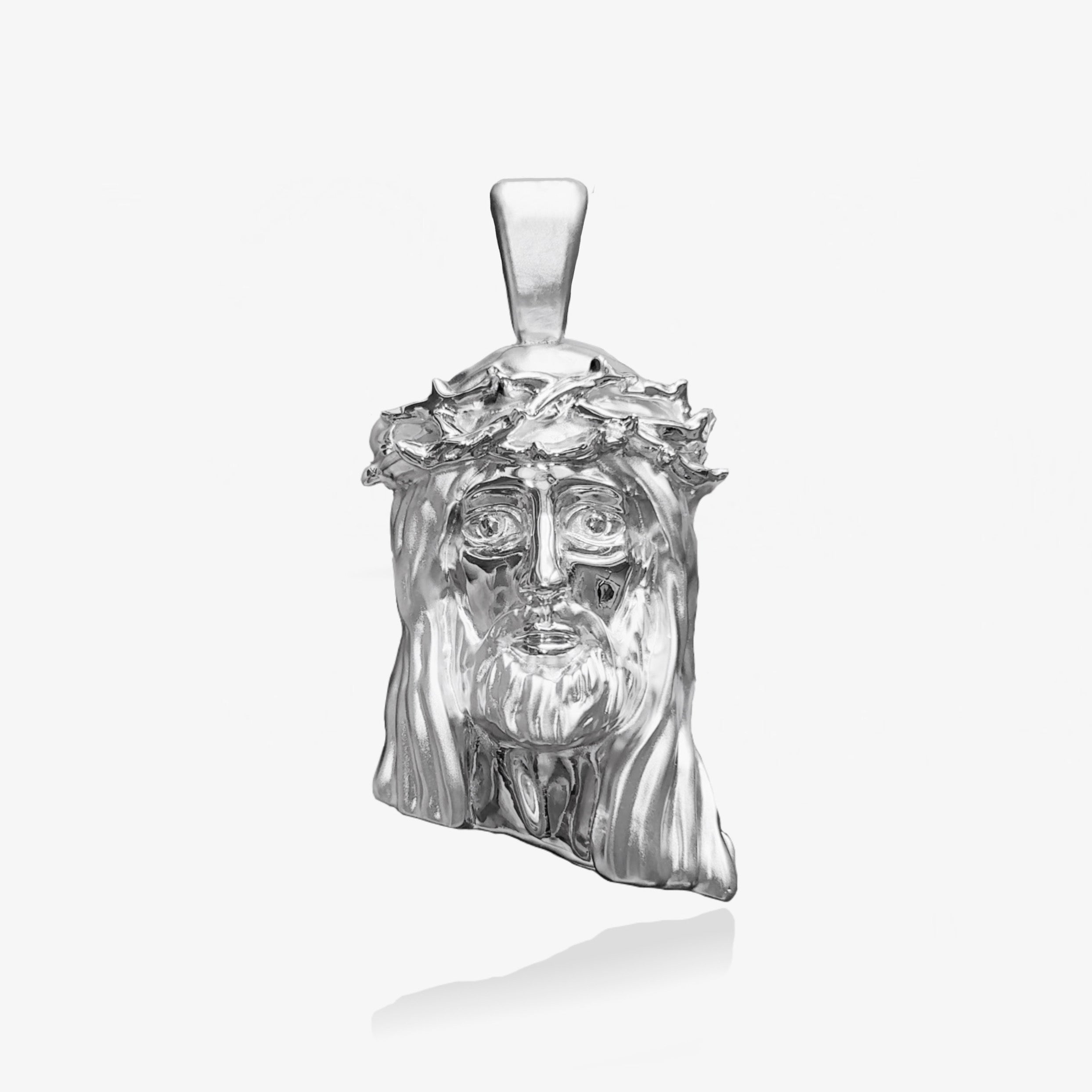 Small Silver Jesus Pendant (new version) | cgichains