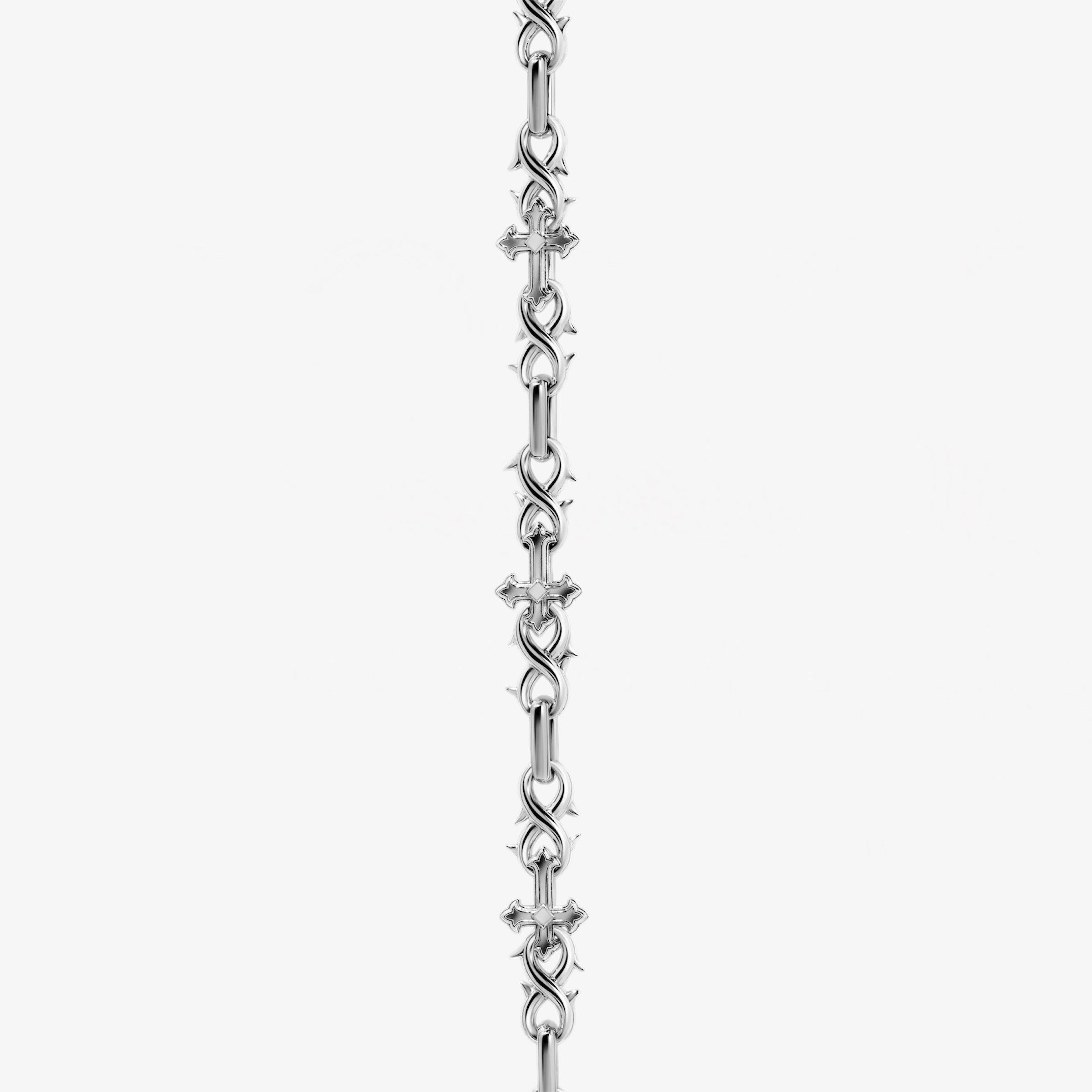 14mm Infinity Cross Chain - Platin