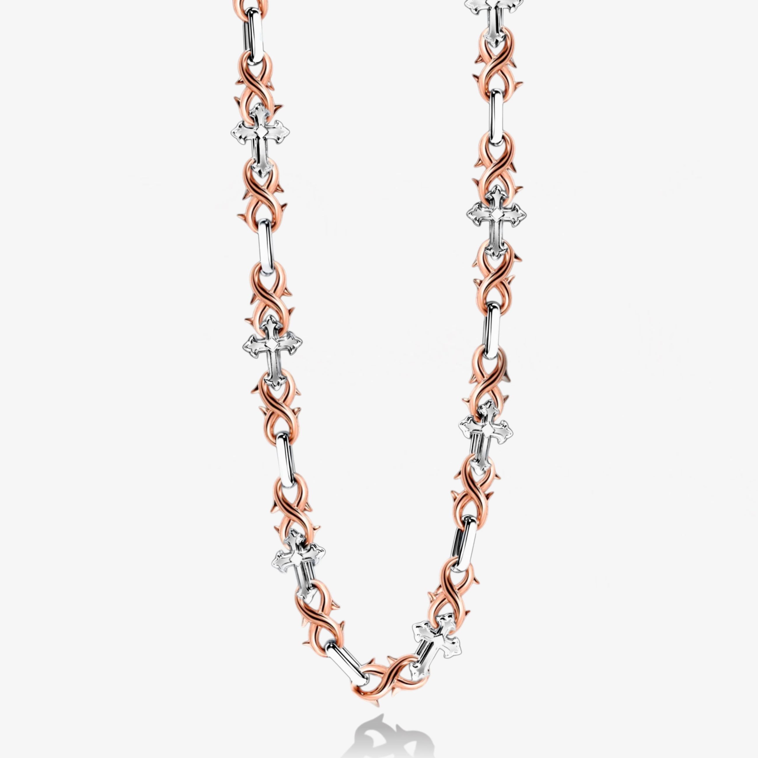 14mm Infinity Cross Chain - Two tone
