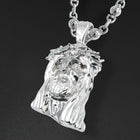 Heavy solid Silver Jesus Pendant
