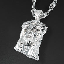 Heavy solid Silver Jesus Pendant