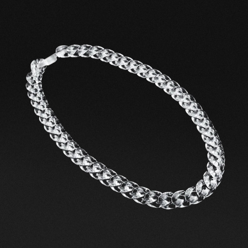 Clear Cuban Link Necklace