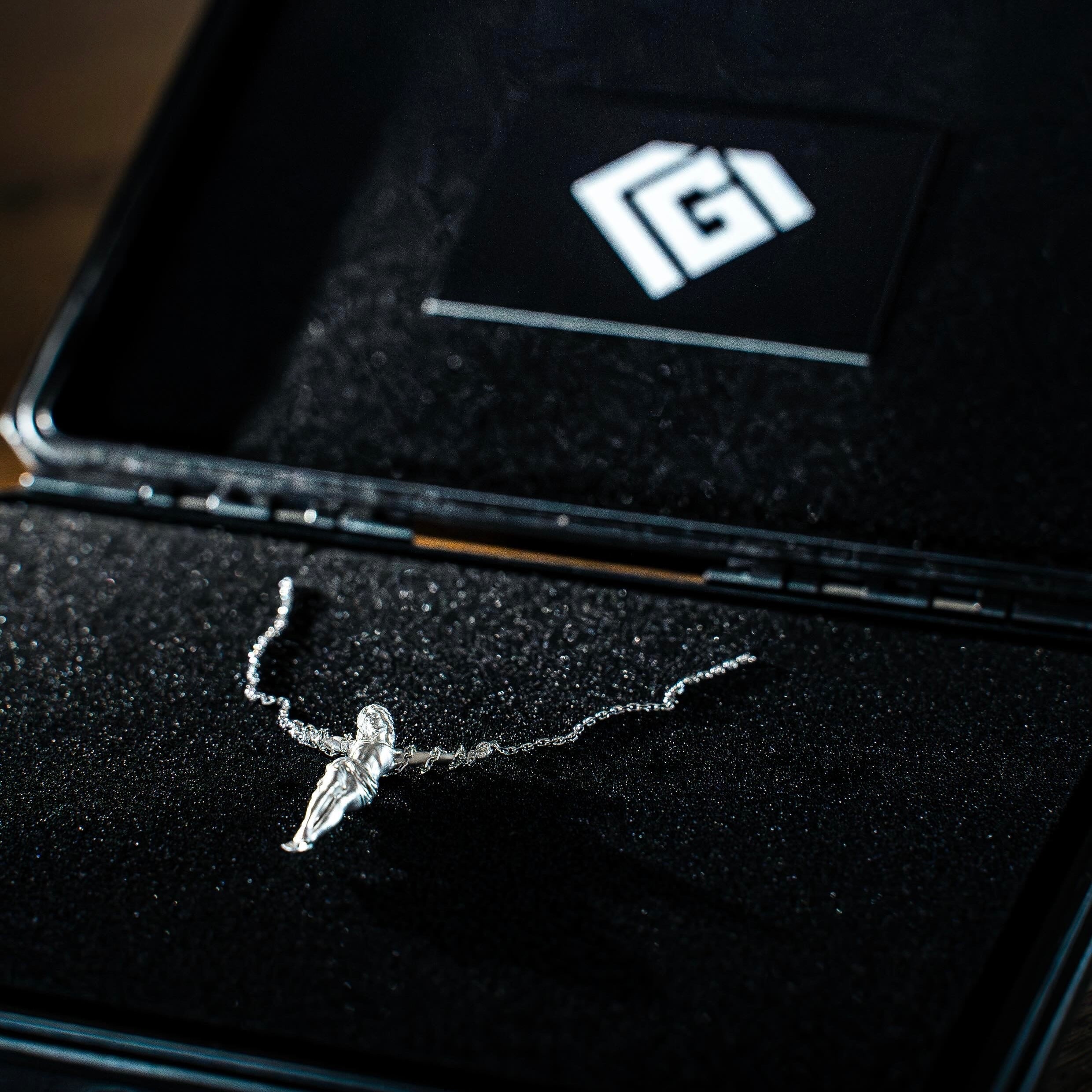 Small Silver Hanging Jesus Pendant