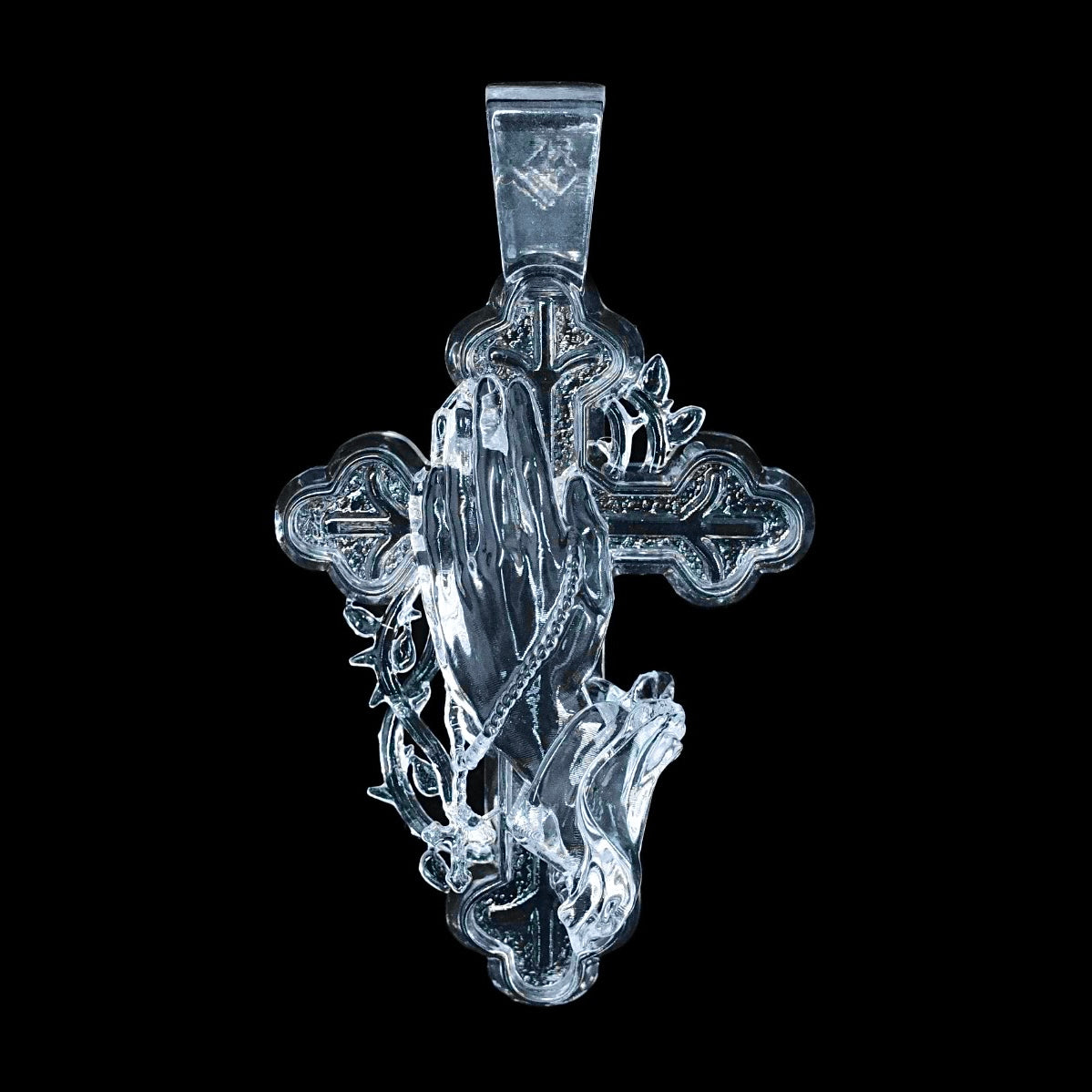 Clear Small Cross Pendant