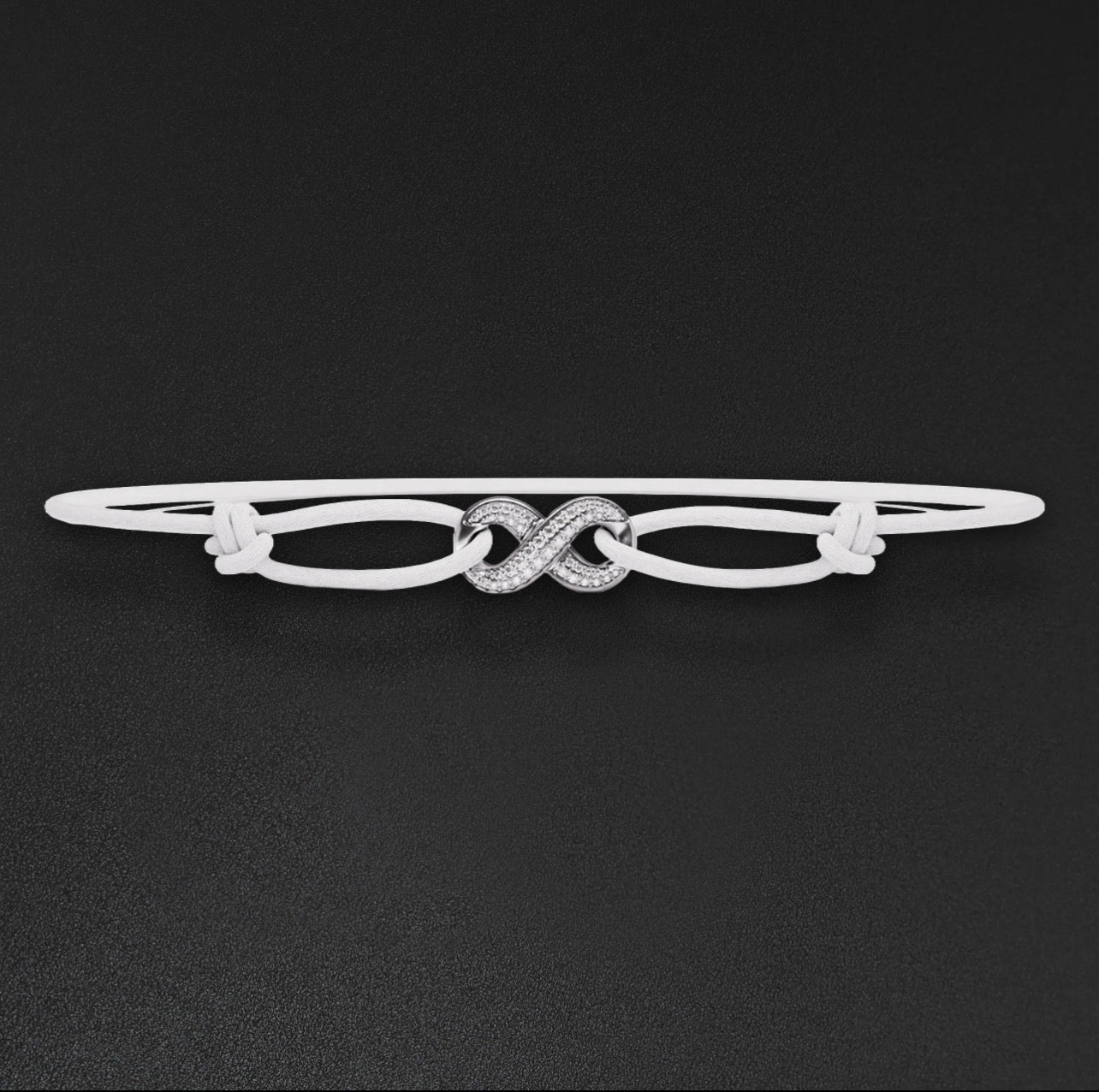 Iced Infinity Bracelet - Silver