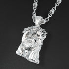 Heavy solid Silver Jesus Pendant