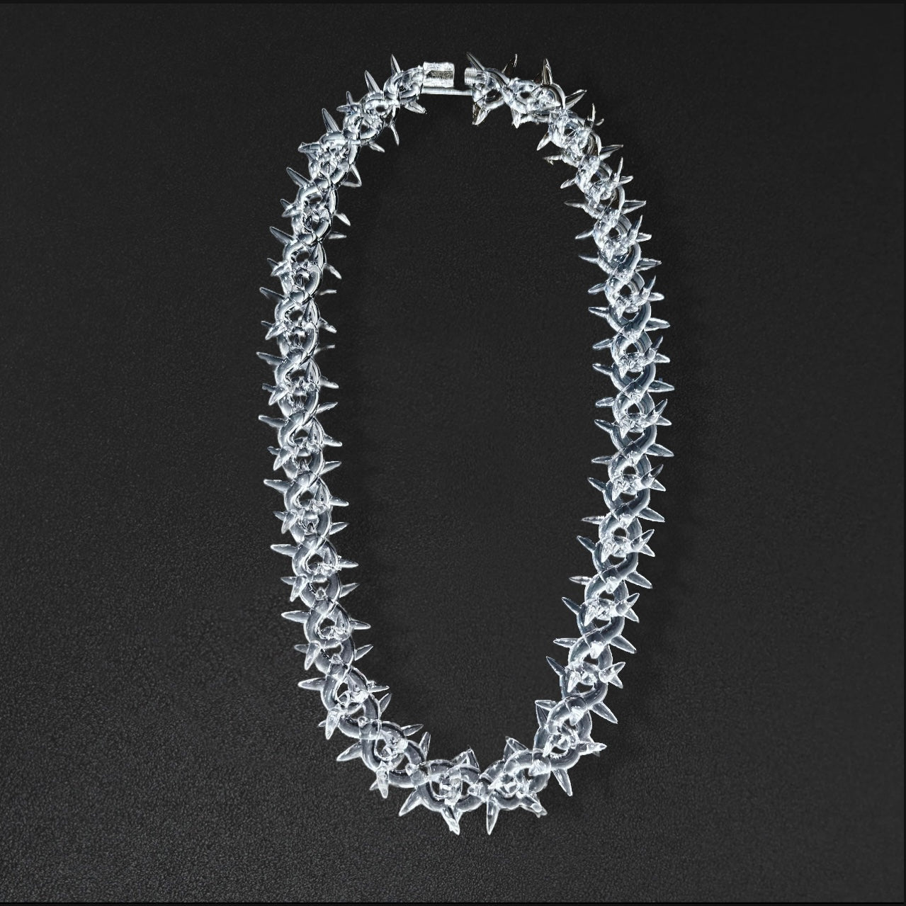 Clear Spyke Link Necklace