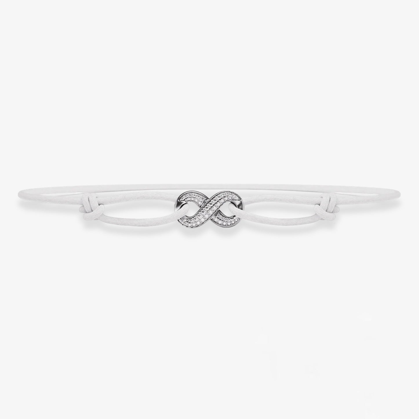 Iced Infinity Bracelet - Silver