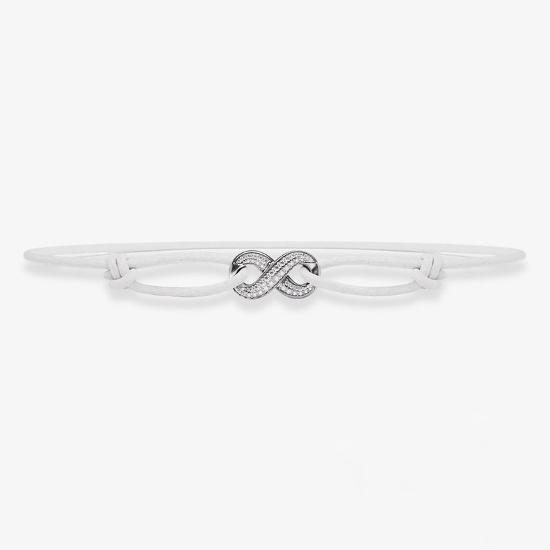 Iced Infinity Bracelet - Silver