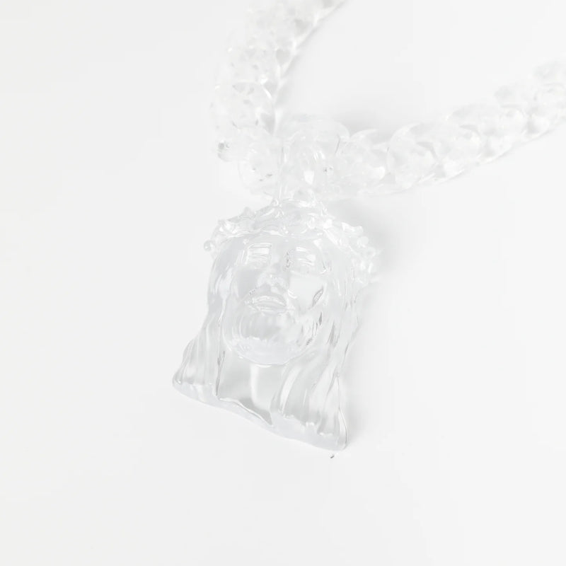 Small Clear Jesus Piece