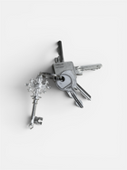 Silver Ornate Cross Key/Chain (925)