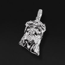 Lade das Bild in den Galerie-Viewer, Big Silver Jesus Pendant - White
