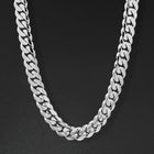 16mm Cgi Cuban Chain, Silver - Plain