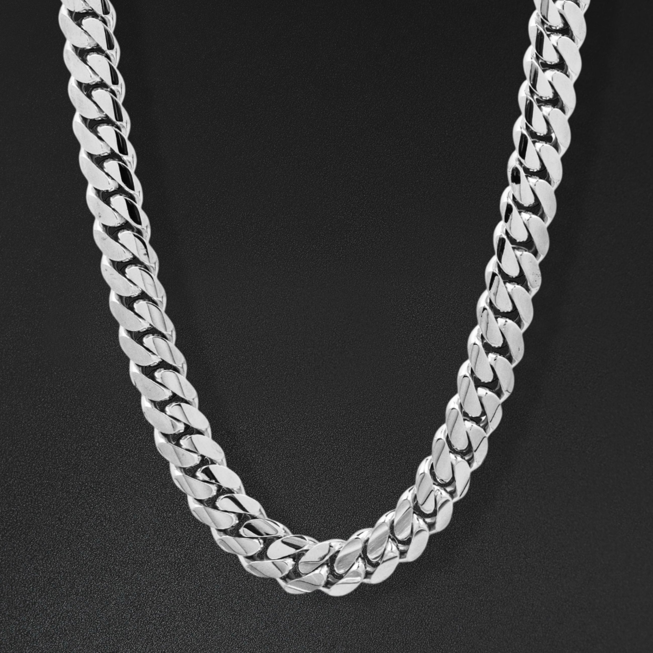 16mm Cgi Cuban Chain, Silver - Plain
