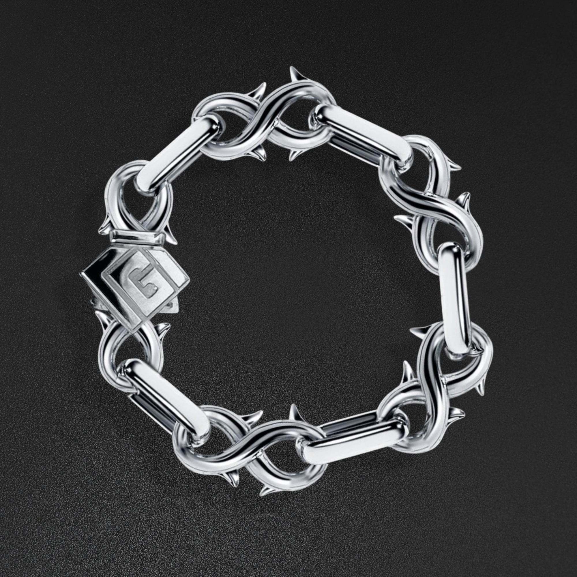 14mm Infinity Link Bracelet - Platin