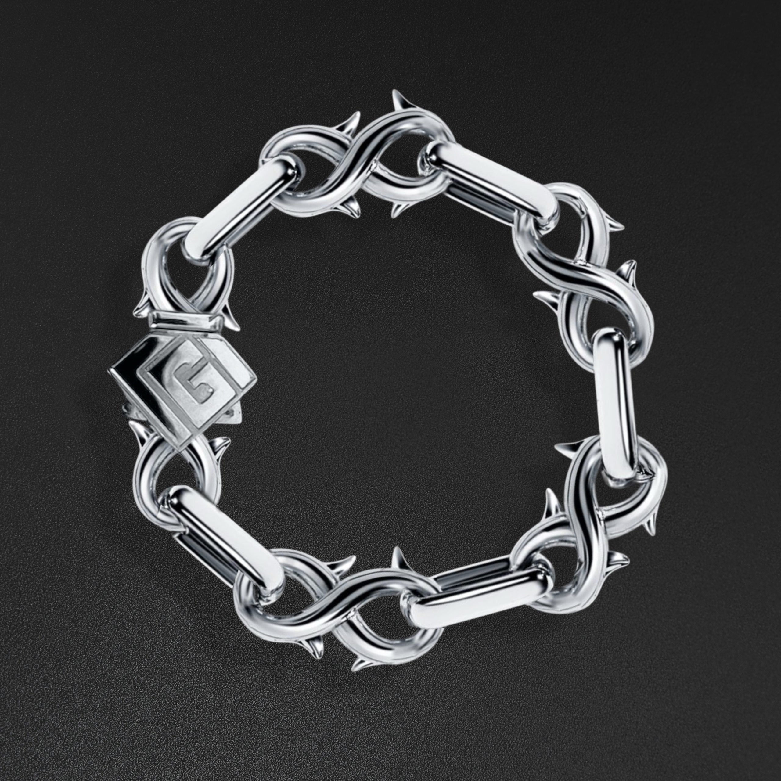14mm Infinity Link Bracelet - Platin