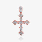 Notre Dame Diamond Cross Rose (lab-grown)