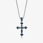 Notre Dame Sapphire Cross Silver (natural-grown)