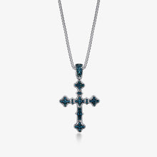 Notre Dame Sapphire Cross Silver (natural-grown)