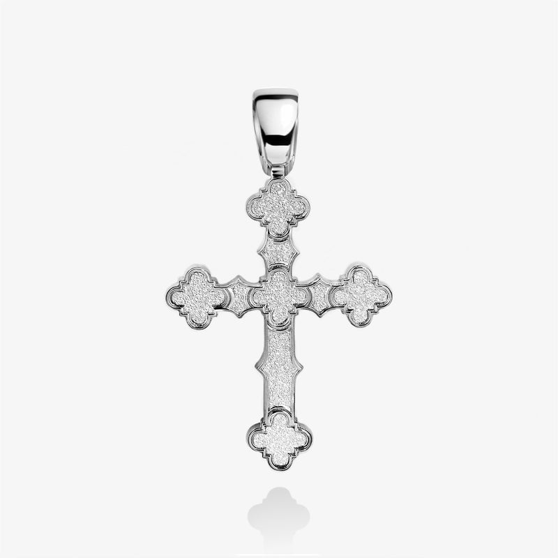 Small Frosted Cross Silver (925)