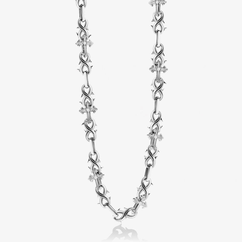 14mm Infinity Cross Chain - Platin
