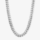 14mm Cgi Cuban Chain, Silver - Frosted