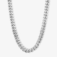14mm Cgi Cuban Chain, Silver - Frosted