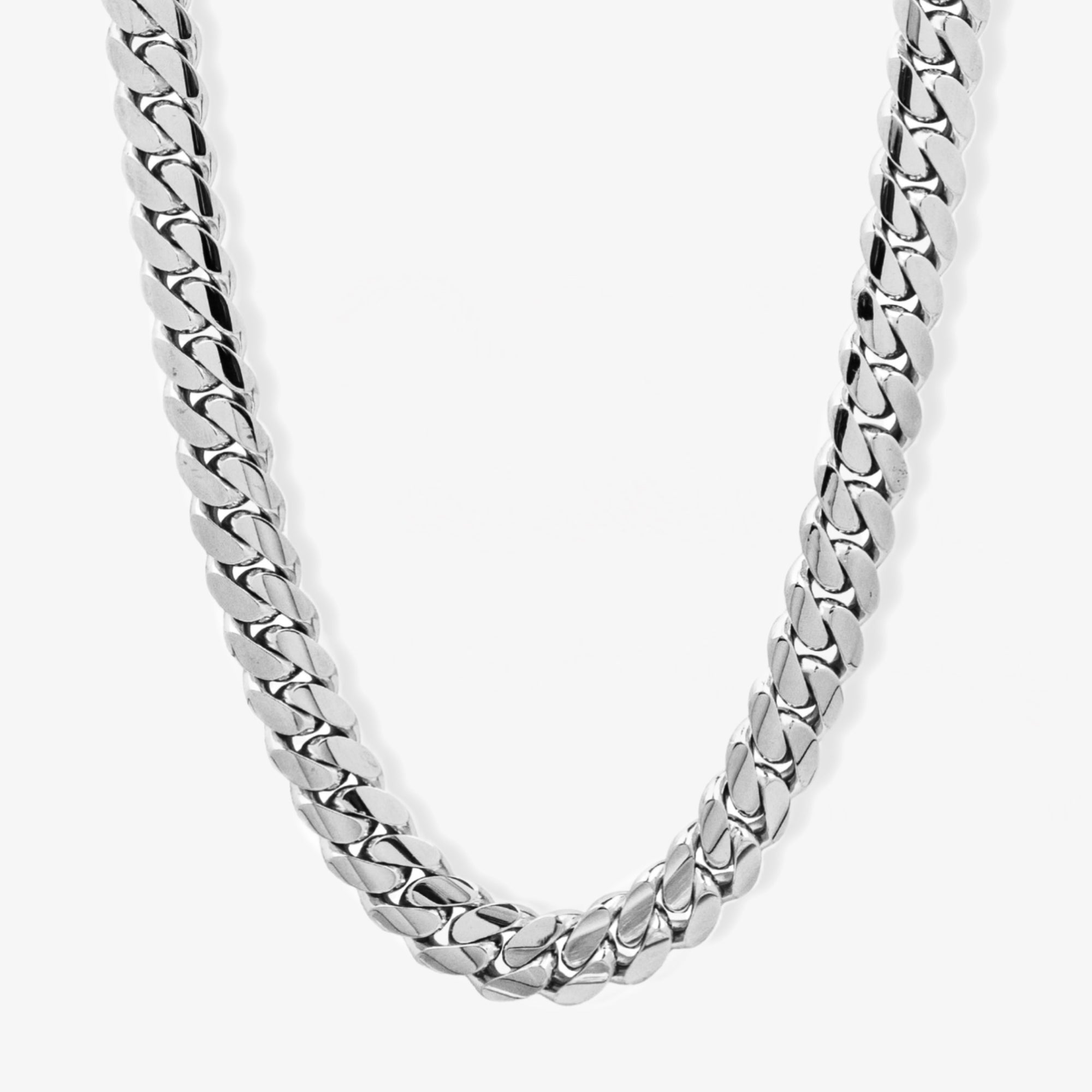 16mm Cgi Cuban Chain, Silver - Plain