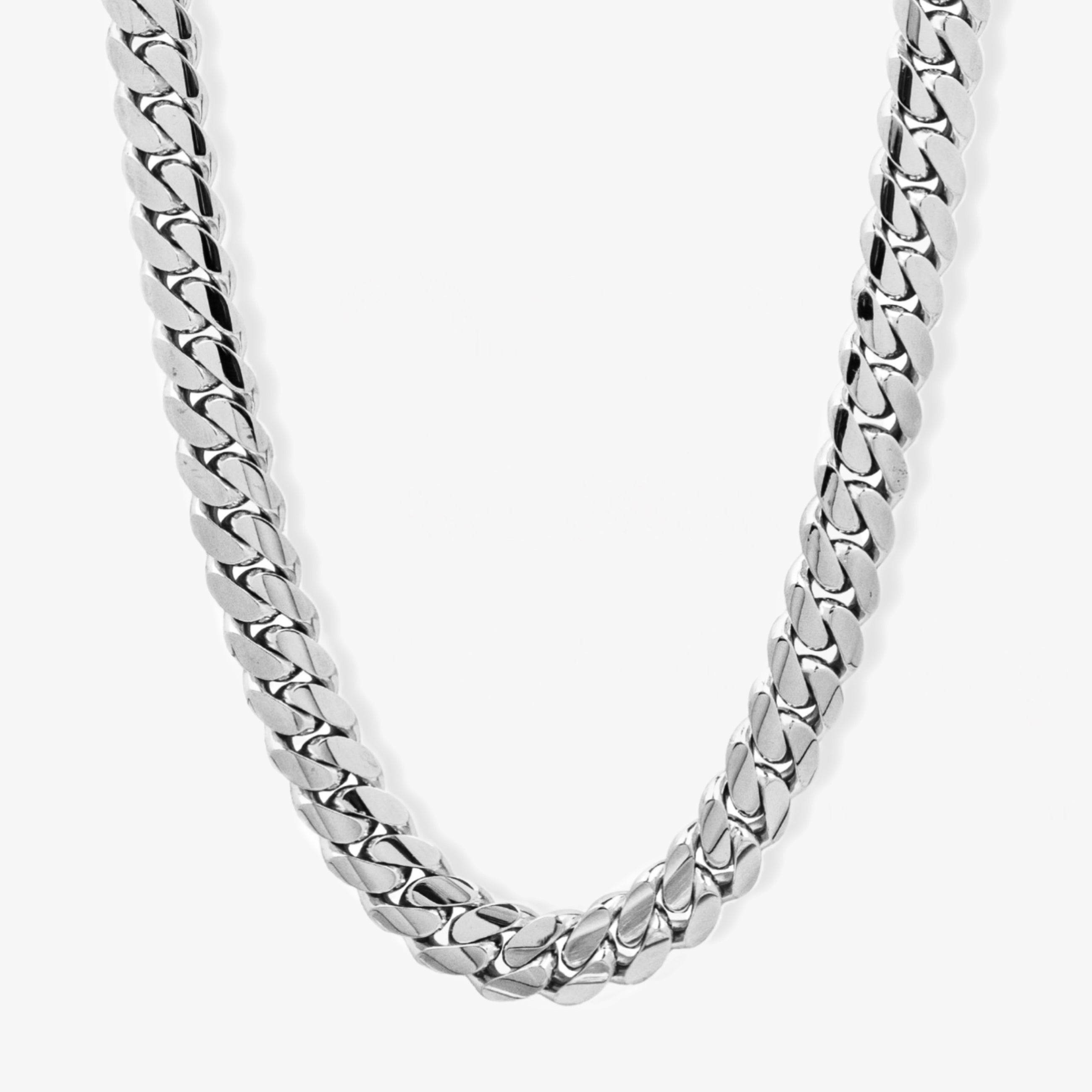 16mm Cgi Cuban Chain, Silver - Plain