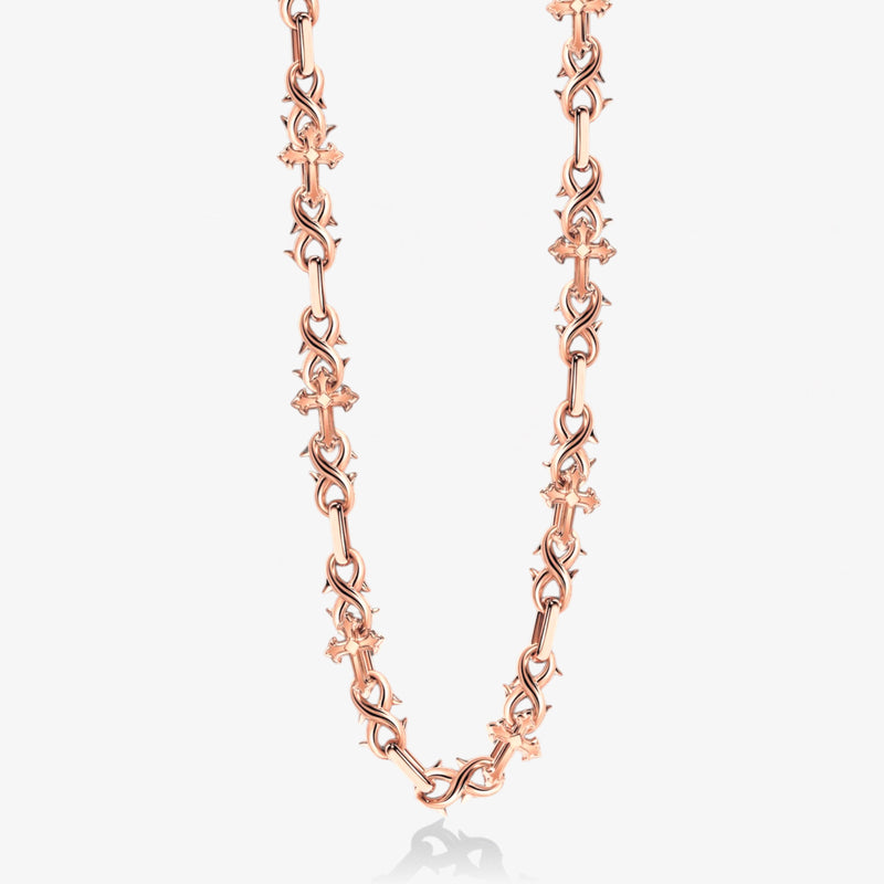 14mm Infinity Cross Chain - Rose