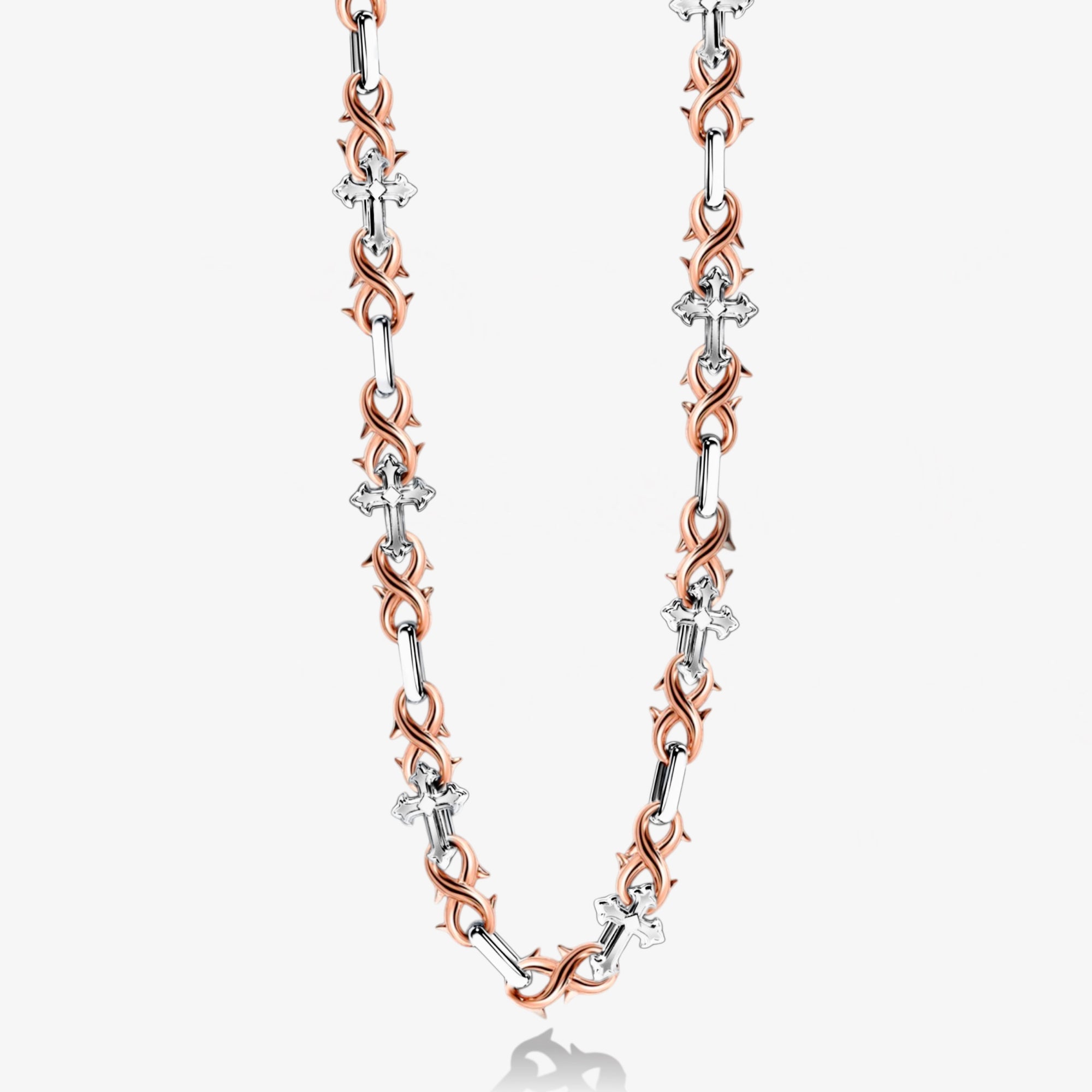 14mm Infinity Cross Chain - Two tone