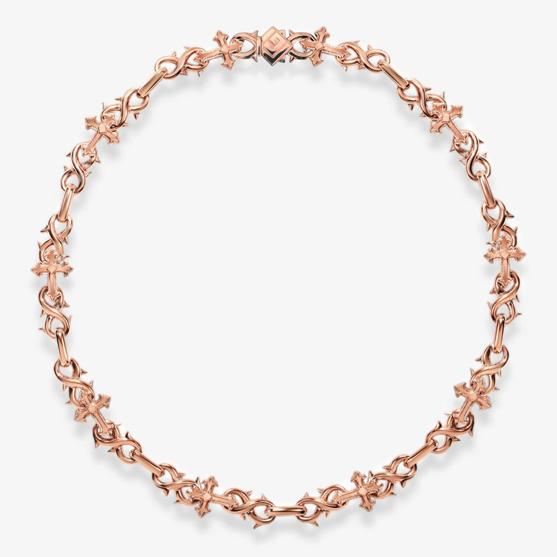 14mm Infinity Cross Chain - Rose