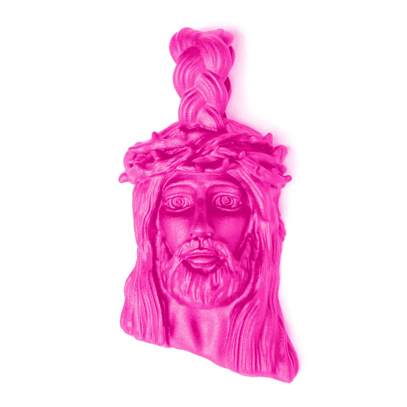 Matte Pink Big Jesus Piece Pendant