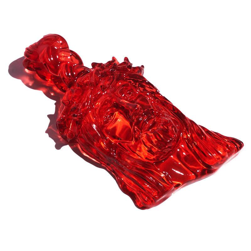 Big Red Tranculent Jesus Piece Pendant