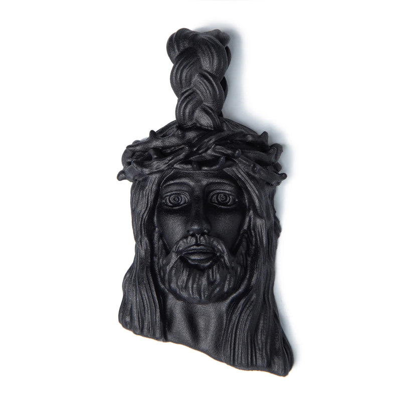 Matte Black Big Jesus Piece Pendant