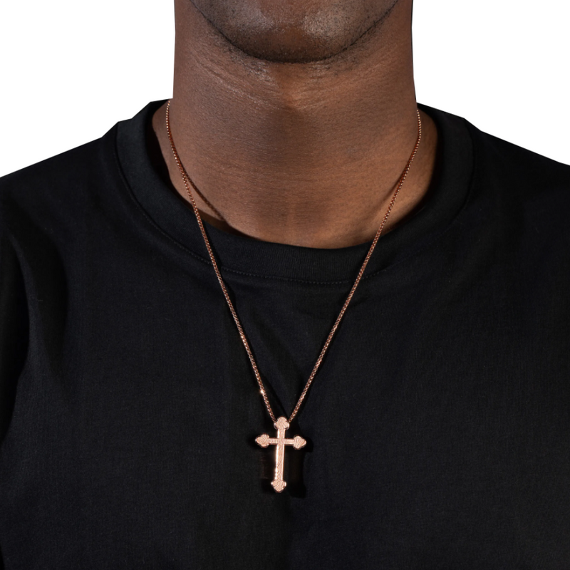 Vatican Wood Cross Pendant - Silver