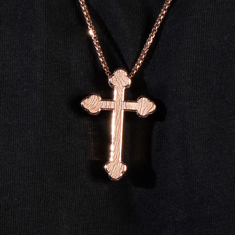 Vatican Wood Cross Pendant - Silver