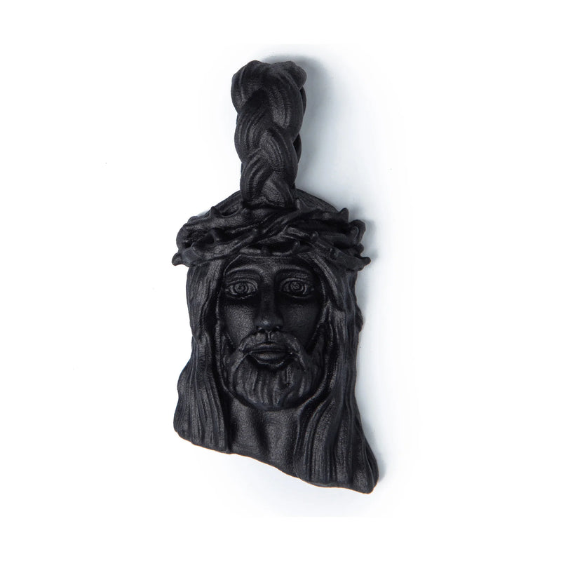 Matte Black Small Jesus Piece Pendant